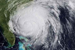major hurricane Irene near Florida coast