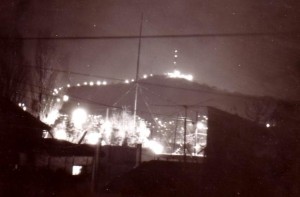 남영동에서 본 남산 야경, 1966년 3월