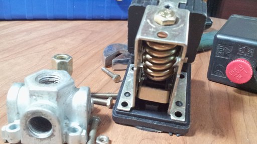 fully disassembled air pressure switch